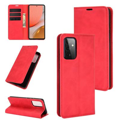 Magnetic Closure Shockproof Scratch Resistant Side Flip PU Leather Wallet Phone Case for Samsung Galaxy A72 5G