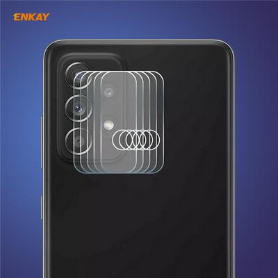 5pcs For Samsung Galaxy A52 / A72 (4G/5G) Rear Camera Screen Protector 0.2mm 9H 2.15D Arc Edge Toughened Glass Protective Film