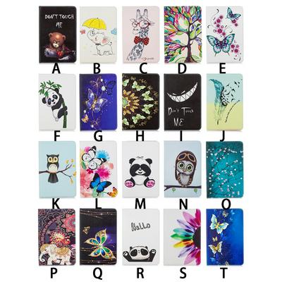 Wallet Case Nicely Printed PU Leather Case Shockproof Wear-resistant Protective Case for Samsung T510 Tablet