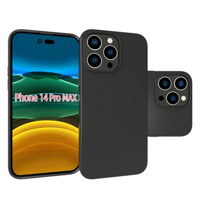 For iPhone 14 Pro Max Black TPU Shockproof Back Cover Phone Case