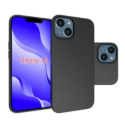 For iPhone 14 Black TPU Shockproof Back Cover Phone Case