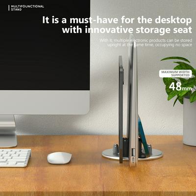 Disc Storage Base Multiple Gears Adjustable Desktop Laptop Phone Holder