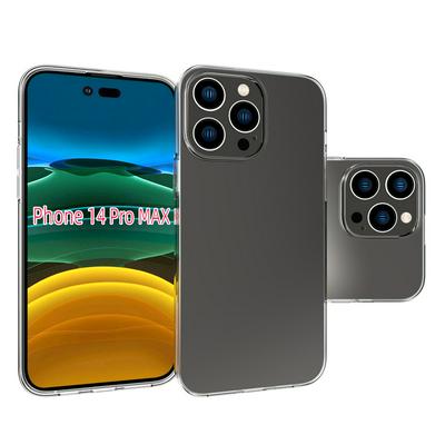 For iPhone 14 Pro Max Transparent TPU Shockproof Scratch Resistant Back Cover Phone Case
