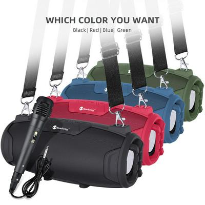 NR3026M Portable Bluetooth Wireless Speaker LED Flashlight Stereo Subwoofer Built-in Microphone Handsfree TF solt FM