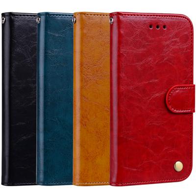 Oil Wax Pattern Retro Business Magnetic Closure Shockproof PU Leather Wallet Phone Case for Xiaomi Redmi 5