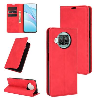 Magnetic Side Flip Shockproof Scratch Resistant PU Leather +TPU Wallet Phone Case with Stand and Card Slots for Xiaomi Mi 10T Lite 5G
