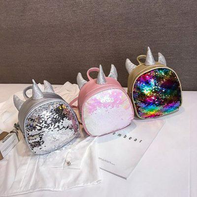 Sequined Fashion Unicorn School Bag Mini Korean Version Children's Backpack