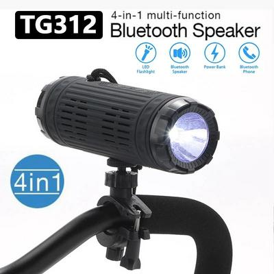 T&G TG312 LED Outdoor Portable Multifunctional Wireless Riding Bluetooth Speaker Bike Subwoofer IPX7 Waterproof Built-in Microphone
