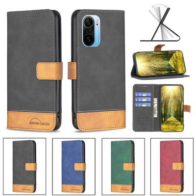 For Xiaomi Mi 11i/Xiaomi Redmi K40 Stitching Color Skin Feel BF11 Style PU Leather Wallet Phone Case