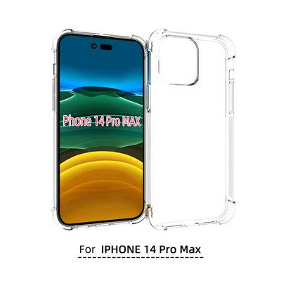 Anti-Fingerprint Non-Slip Waterproof Four Corners Shockproof Transparent Soft TPU Back Cover Protective Case for iPhone 14 Pro Max