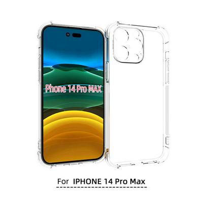 Anti-Fingerprint Non-Slip Waterproof Four Corners Shockproof Transparent Soft TPU Back Cover Protective Case for iPhone 14 Pro Max
