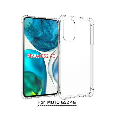 Anti-Fingerprint Non-Slip Waterproof Four Corners Shockproof Transparent Soft TPU Back Cover Protective Case for Motorola Moto G52 4G