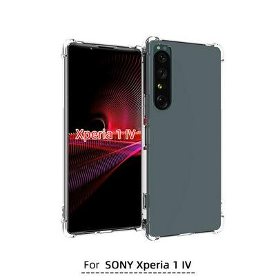Anti-Fingerprint Non-Slip Waterproof Four Corners Shockproof Transparent Soft TPU Back Cover Protective Case for Xperia 1 IV