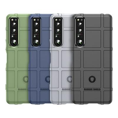 For Sony Xperia 1 IV Rugged Shield Detachable Shockproof Frosted All-Inclusive Flexible TPU Cover Case