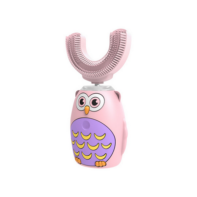Owl Children's Electric U-Shaped Toothbrush IPX7 Waterproof Automatic Ultrasonic Toothbrush