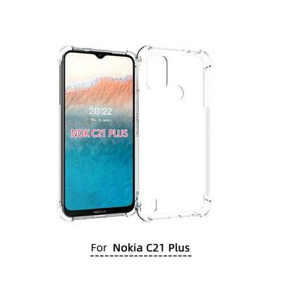 Anti-Fingerprint Non-Slip Waterproof Four Corners Shockproof Transparent Soft TPU Back Cover Protective Case for Nokia C21 Plus