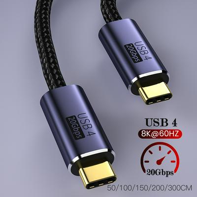 USB 4 Thunderbolt 3 Cable 20Gbps 100W Fast Charging, Support HD Video 8K@60Hz, Compatible with MacBook, eGPU, Docking