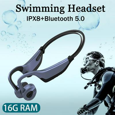 Swim Bone Conduction Headphones Bluetooth Wireless Earphone 16GB MP3 Music Player Waterproof Earbuds Fitness Sport Headset
