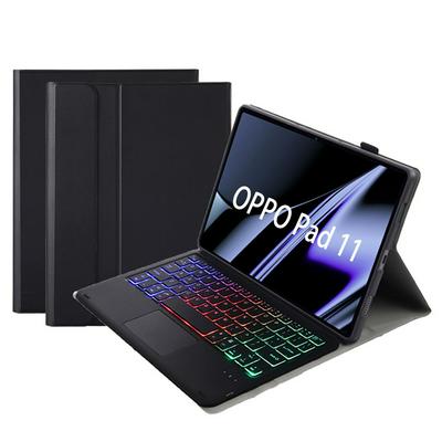 Op11-AS suitable for flat oppo pad 11 inch TPU shell sheep fine stripe touch with backlight Bluetooth keyboard leather case