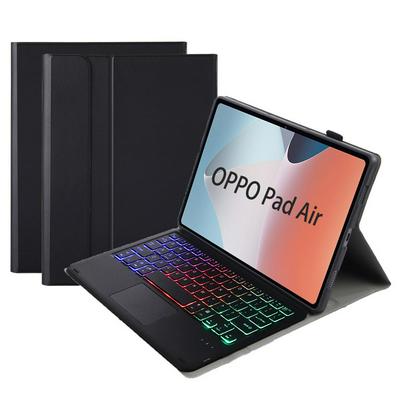OP12-AS Suitable for oppo pad air 10.4 inch TPU shell sheep fine stripe touch with backlight Bluetooth keyboard leather case