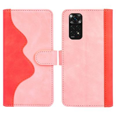 For Xiaomi Redmi Note 11S/Note 11 4G Splicing Folio Flip Scratch Resistant PU Leather+TPU Phone Case