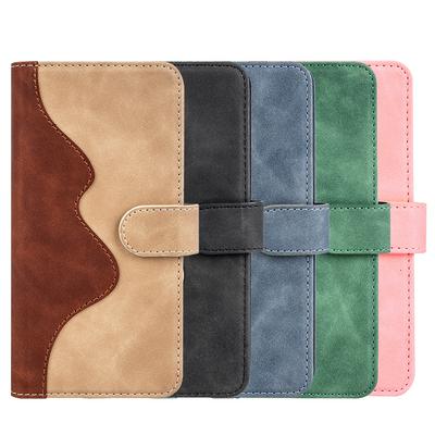 For Motorola Moto G22 4G Splicing Folio Flip Scratch Resistant PU Leather+TPU Phone Case