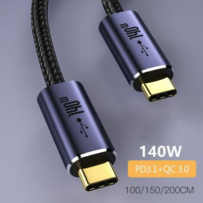 140W Type C PD3.1 Fast Charging Cable Adapter USB C to USB C Cable Cord for MacBook Pro/ Air for iPad for iPhone Samsung