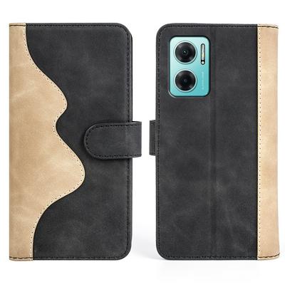 For Xiaomi Redmi 10 5G /Note 11E Splicing Folio Flip Scratch Resistant PU Leather+TPU Phone Case