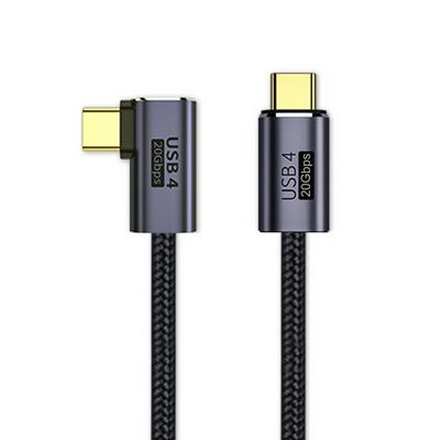 USB Type-C 8K 5K@60Hz USB4.0 with 100W Charging Angled USB4 Cable 20Gbps with 100W Charging Compatible with Thunderbolt3