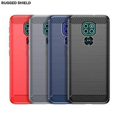 Ultra Thin Brushed Texture TPU Shockproof Military Grade Back Cover Case For Motorola Moto E7 Plus
