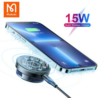 Mcdodo 15W Magnetic Radiator Wireless Charging Fast Cooling Design For Gamer For iPhone 13 12 Pad Induction Charger For Samsung