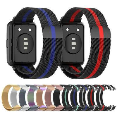 Band For Huawei Watch FIT Strap Magnetic Loop Milan stainless steel watchband metal bracelet correa for Huawei Watch fit 2 Accessories
