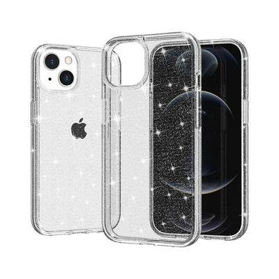 For iPhone 14 Max Terminator Glitter Powder Shockproof Anti-Scratch PC Back Cover Case