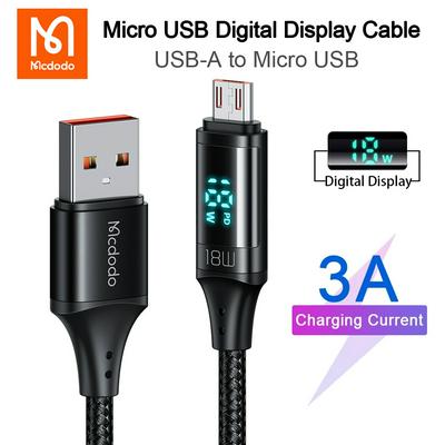 Mcdodo CA-1070 Micro USB Cable 3A Digital Display Fast Charge For Huawei Xiaomi Honor OPPO QC4.0 VOOC AFC FCP Android Charging Data Cord