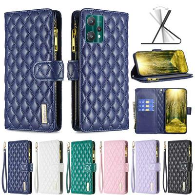 For Realme 9 Pro BF15 Small-fragrant Wind Zipper Wallet Leather Phone Case