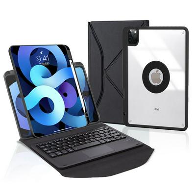 Z11B-A is applicable to for iPad Pro 11 2021/2020/2018 upper pen slot triangle rear support transparent shell split with touch Bluetooth keyboard leather case