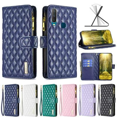 For Vivo Y11/Y15/Y12/Y17 BF15 Small-fragrant Wind Zipper Wallet Leather Phone Case