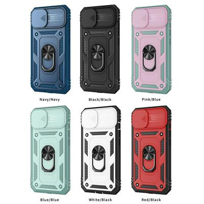Ring Holder Kickstand Camera Slide Cover Design PC + TPU Phone Back Cover Case for iPhone 11 Pro(5.8)