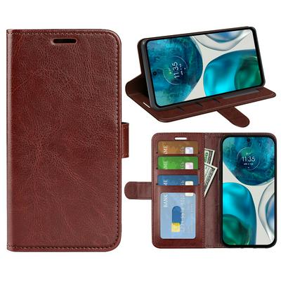 For Motorola Moto G42 R64 Pattern Single Folded Edge Folio Flip Leather Wallet Phone Case