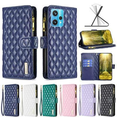 For Realme 9 Pro+ BF15 Small-fragrant Wind Zipper Wallet Leather Phone Case