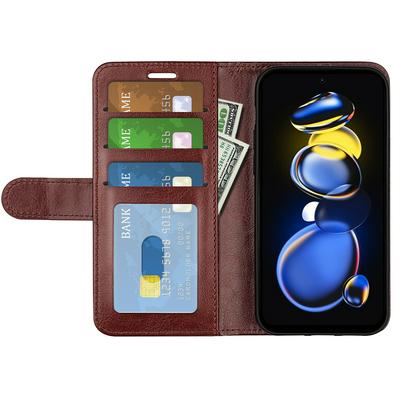 For Xiaomi Redmi Note 11T Pro/Note 11T Pro+ R64 Pattern Single Folded Edge Folio Flip Leather Wallet Phone Case