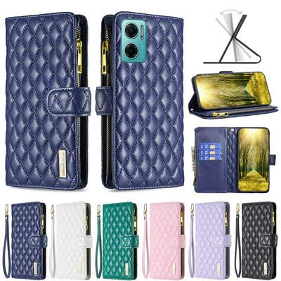 For Xiaomi Redmi 10 5G/Xiaomi Redmi Note 11E BF15 Small-fragrant Wind Zipper Wallet Leather Phone Case