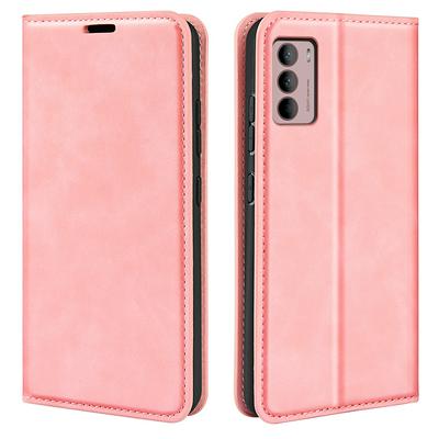 For Motorola Moto G42 Skin Feel Magnetic Attraction Flip Leather Wallet Case with Card Slot and Stand
