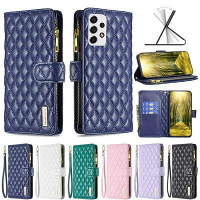 For Samsung Galaxy A53 5G BF15 Small-fragrant Wind Zipper Wallet Leather Phone Case