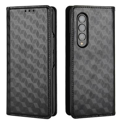 For Samsung Galaxy Z Fold4 5G Three-dimensional Pattern PU Leather +TPU Phone Case