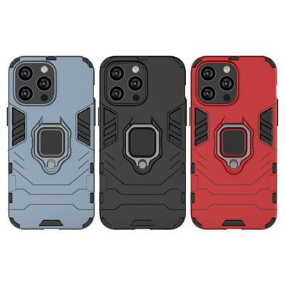 For iPhone 15 Pro Max Black Panther 2 in 1 Detachable Magnetic Attraction Shockproof with Stand Hard PC + Soft TPU Back Cover Case