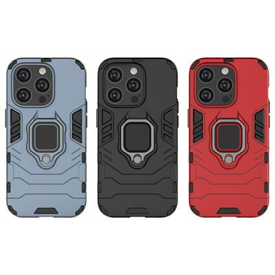 For iPhone 14 Pro Black Panther 2 in 1 Detachable Magnetic Attraction Shockproof with Stand Hard PC + Soft TPU Back Cover Case