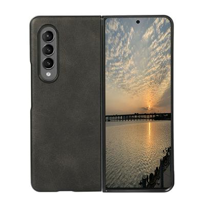 For Samsung Galaxy Z Fold4 5G Calf Pattern Shookproof Anti-Fall Hard PC Phone Case