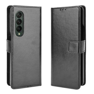 For Samsung Galaxy Z Fold4 5G Crazy Horse Pattern Shockproof PU Leather Phone Case