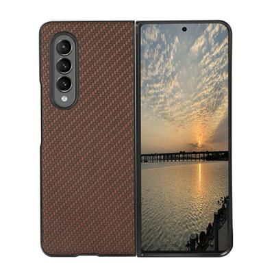 For Samsung Galaxy Z Fold4 5G Carbon Fiber Shookproof Anti-Fall Hard PC Phone Case